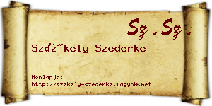 Székely Szederke névjegykártya