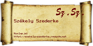 Székely Szederke névjegykártya